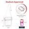 Clear Purses for Women Stadium - Clear Bag Stadium Approved Crossbody Bag Adjustable Shoulder Strap for Concerts Sports Festivals Events Game Day, White